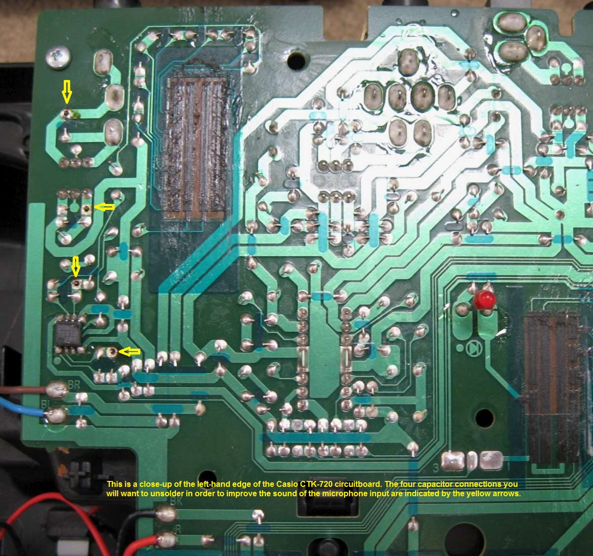closeup of CTK-720 modification